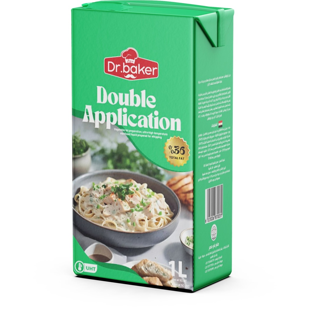 Crème fouettée Double Application Tetra Pack (1liter)